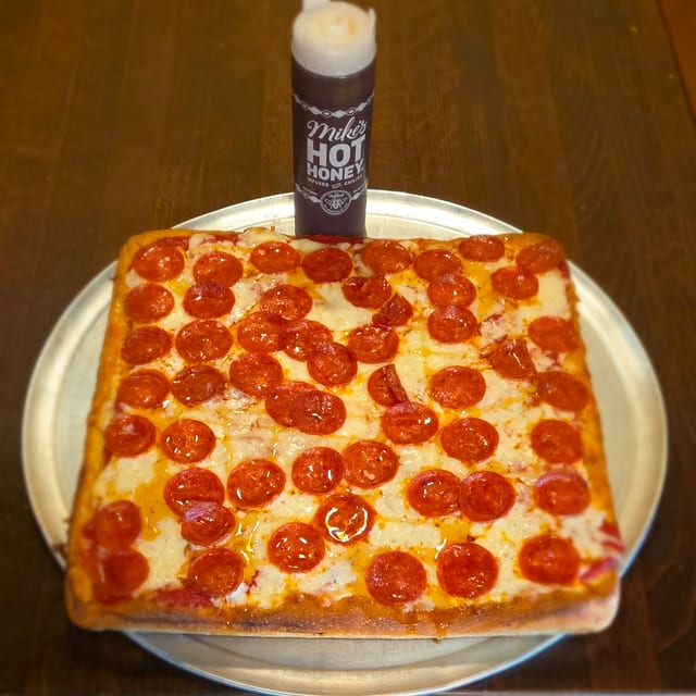 Mike's Hot Honey Pepperoni Sicilian.