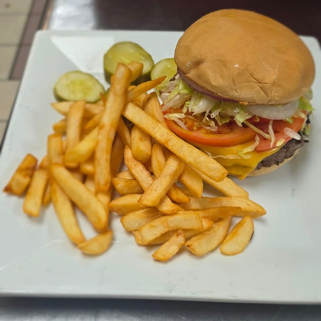 Zio's Deluxe Burger.