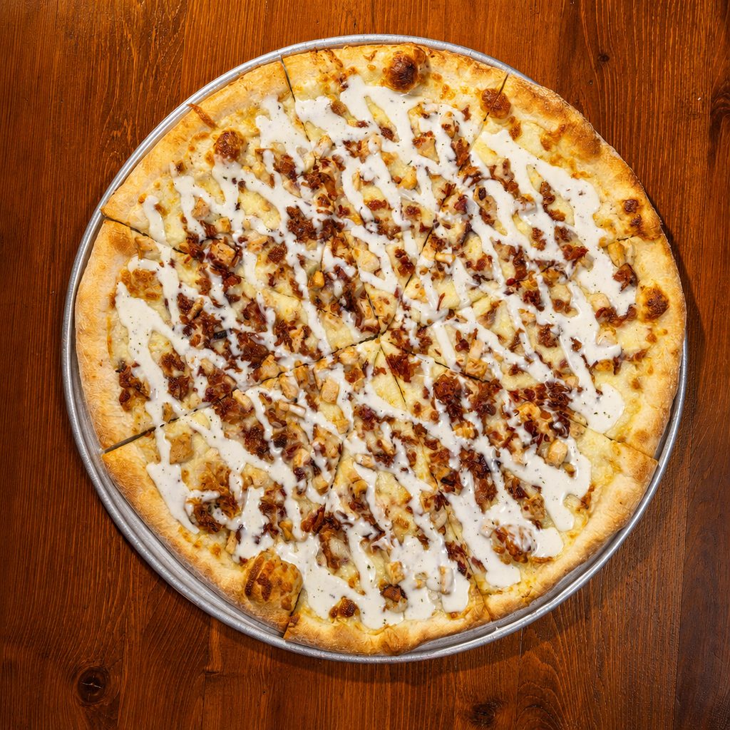 Chicken Bacon Ranch Pizza.