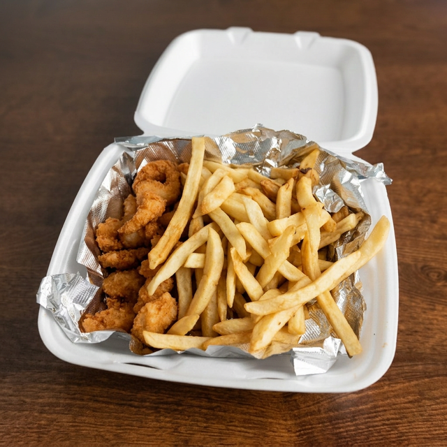 Fried Shrimp & Fries.